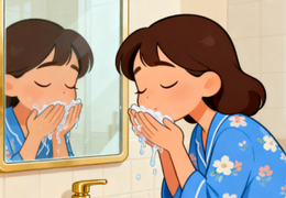 早上如何只用清水就把脸洗干净？