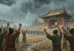 顾知县太白庙缚斗祈雨